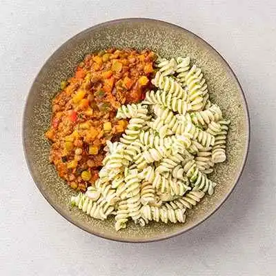 Vegetable & Pigeon Peas Ragu With Fusilli
